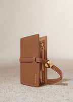PLNE - Kayé Card Holder - Textured Duo Camel-1
