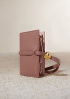PLNE - Kayé Card Holder - Textured Duo Blush-1