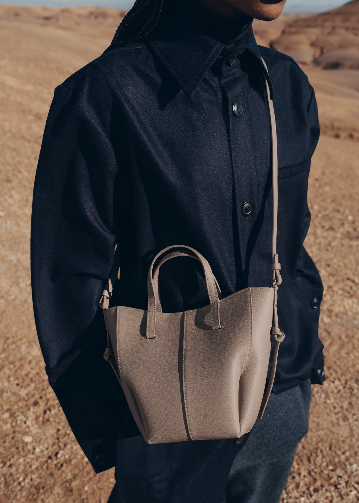 PLNE - Cyme Tote Nano - Textured Taupe