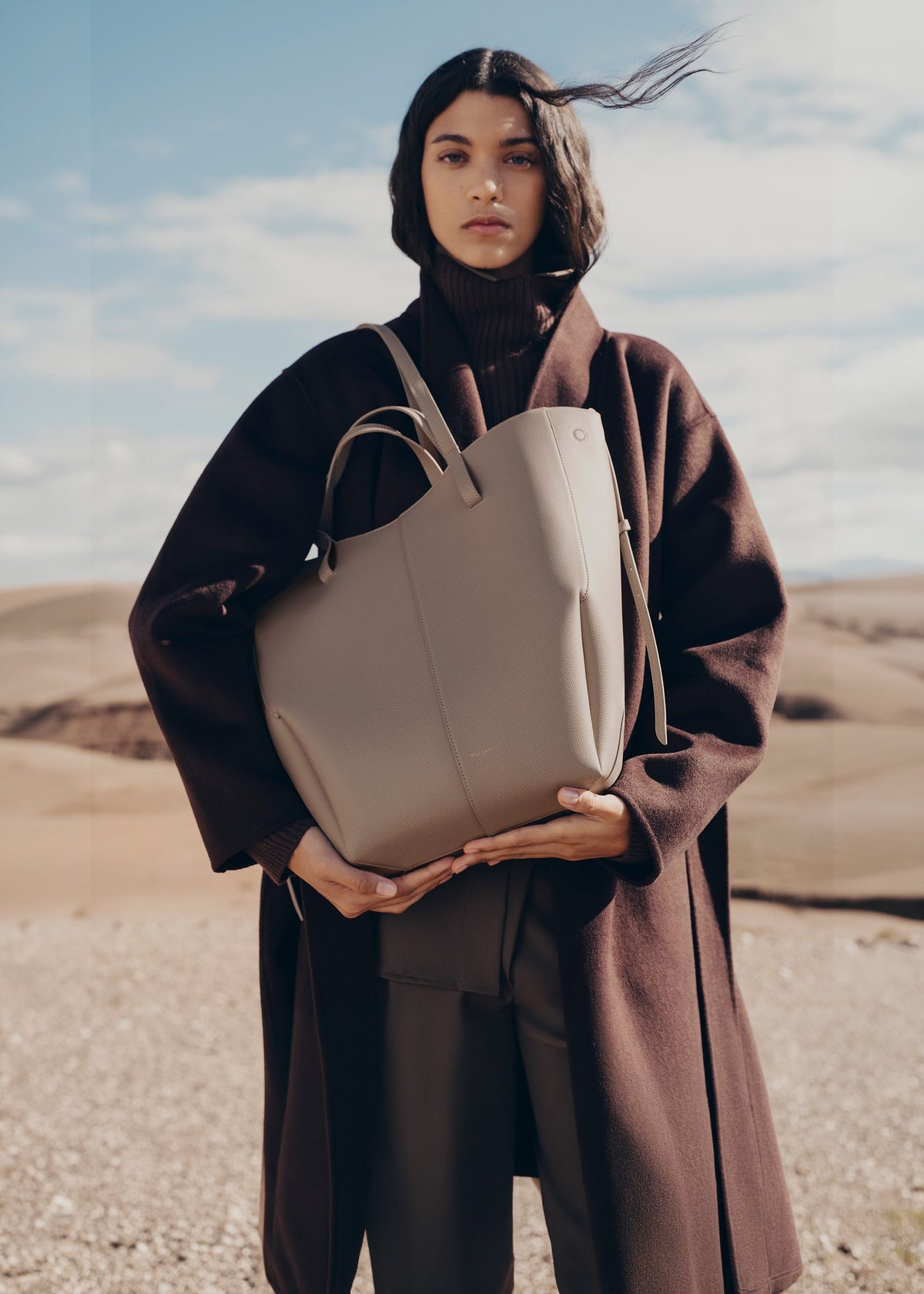 PLNE - Cyme Tote - Textured Taupe-1