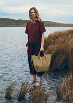 PLNE - Cyme Tote - Textured Smoky Olive-2