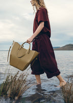 PLNE - Cyme Tote - Textured Smoky Olive-3