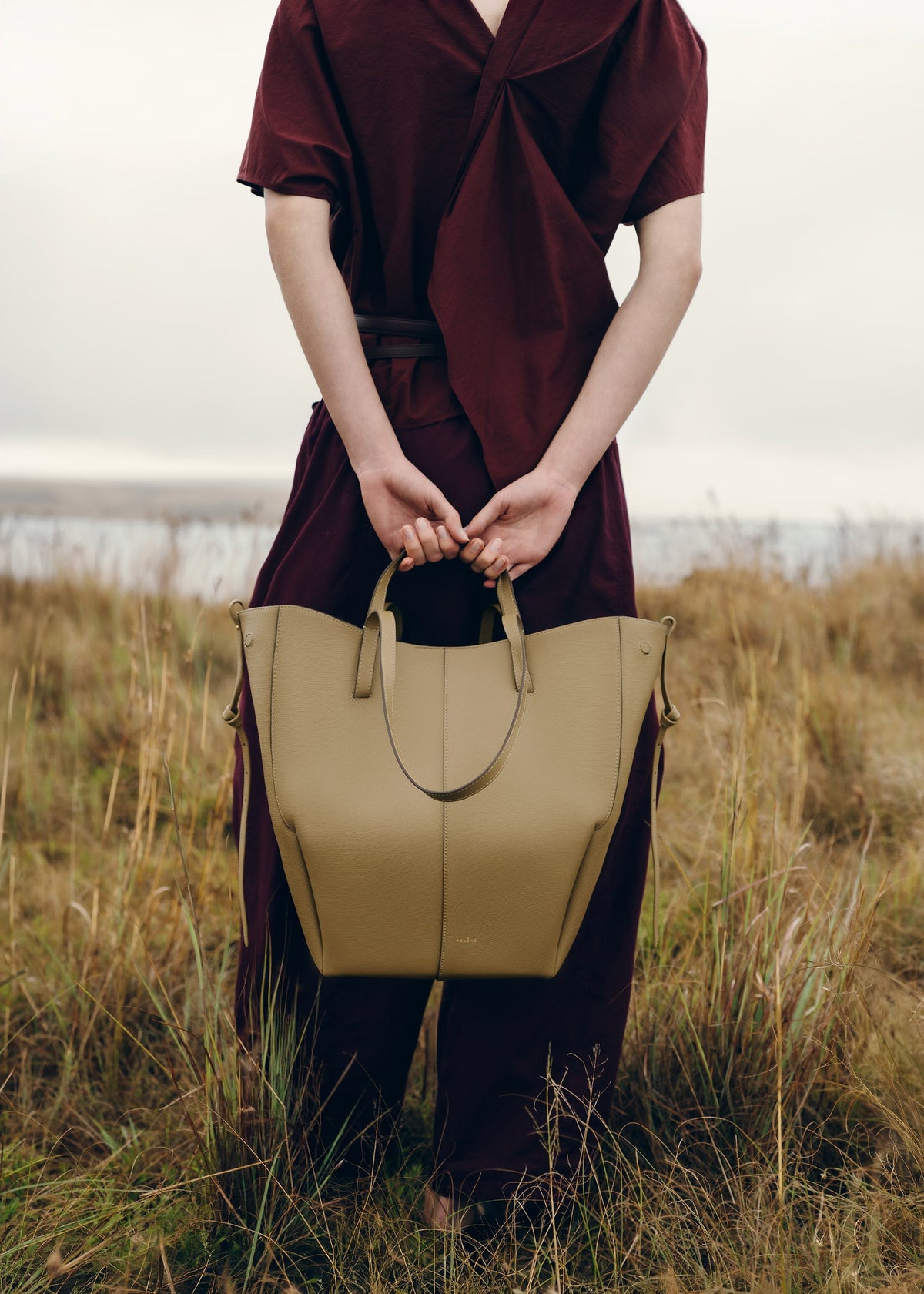 PLNE - Cyme Tote - Textured Smoky Olive-4