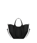 PLNE - Cyme Mini - Textured Black with Ecru Stitching
