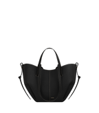 PLNE - Cyme Mini - Textured Black with Ecru Stitching